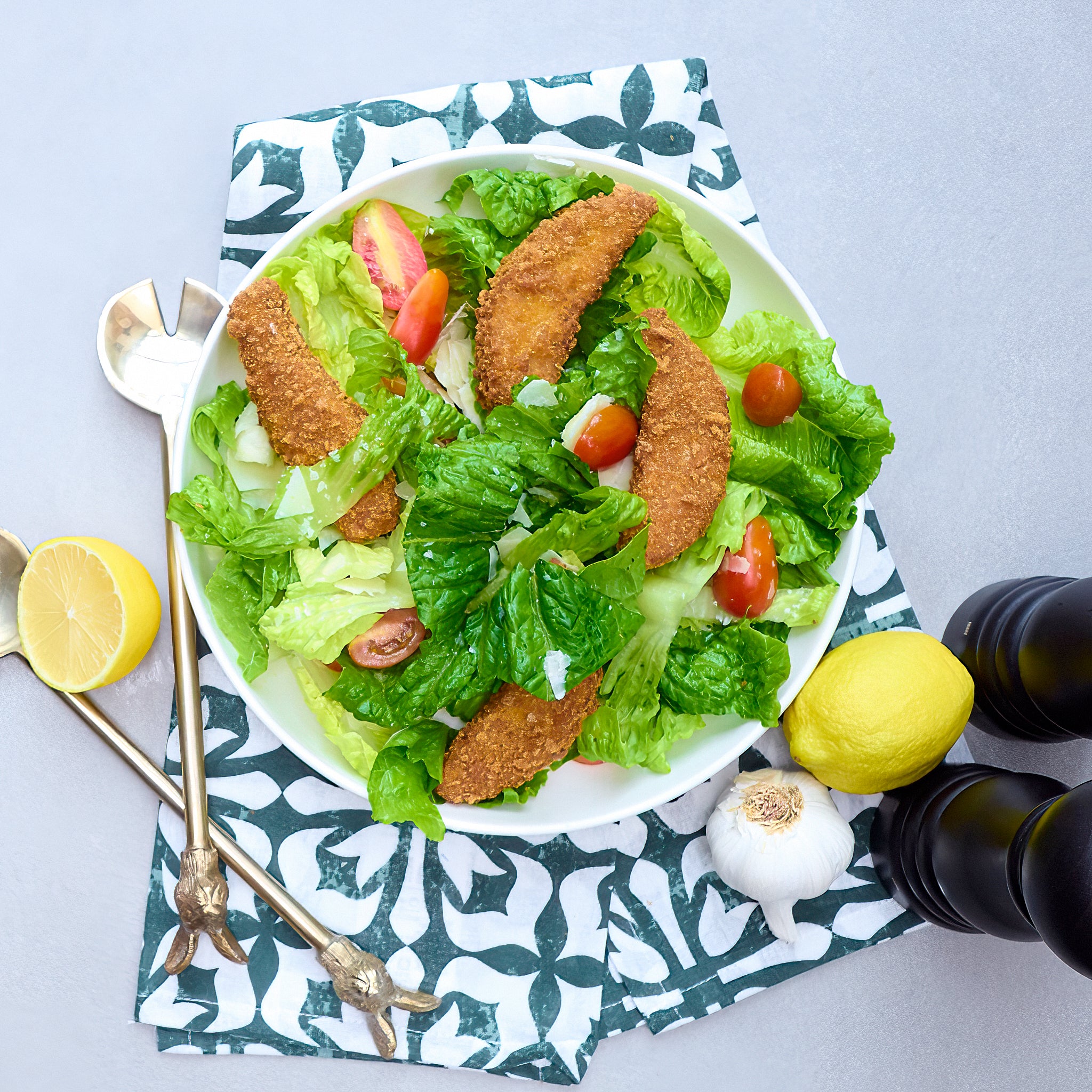 Veggie Caesar Schnitzel Salat Box