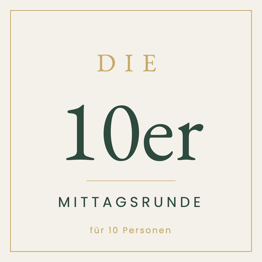 Die 10er Mittagsrunde, Mittagessen Catering für 10 Personen