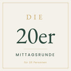 Die 20er Mittagsrunde, Mittagessen Catering für 20 Personen